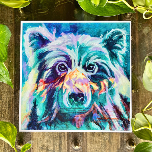 Stare and Bear It 8x8 print